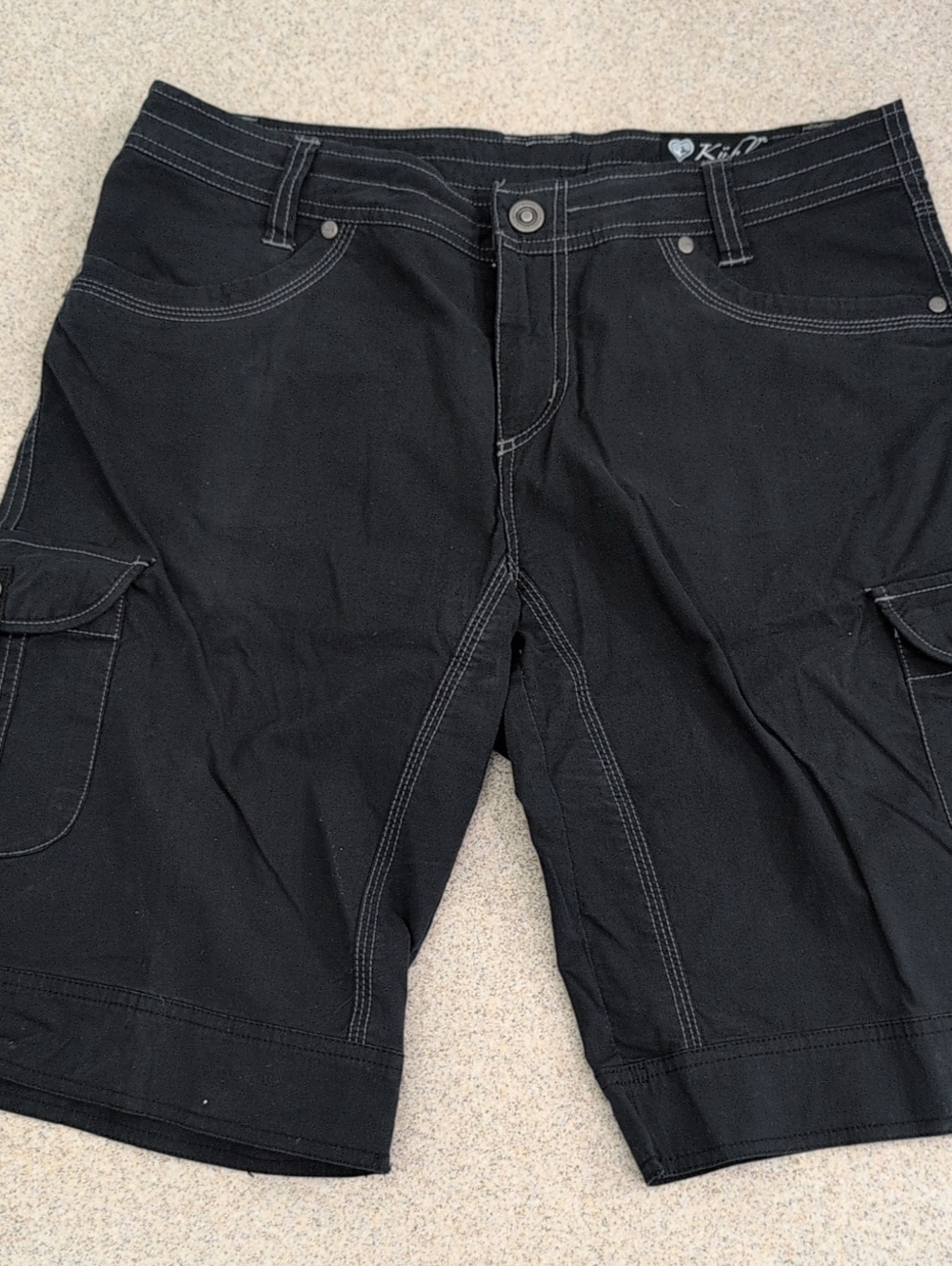 Kuhl Shorts, Cargo Hiking Mountain Culture, Vintage Patina Dye, Blue, Women's 10 - Picture 2 of 13